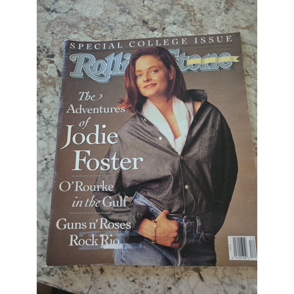 Rolling Stone Magazine #600 March 21, 1991 Special College Issue Jodie Foster